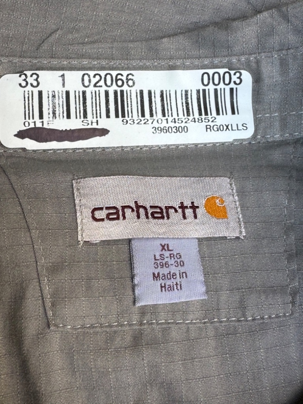 Carhartt Men’s HVAC Specialist Long Sleeve Work Shirt Gray XL - Picture 4 of 7